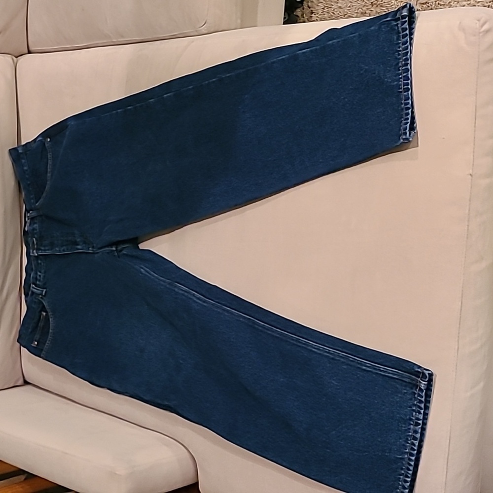 Eddie Bauer Flannel Lined Denim Jeans, men's size 40 x 32 Tall